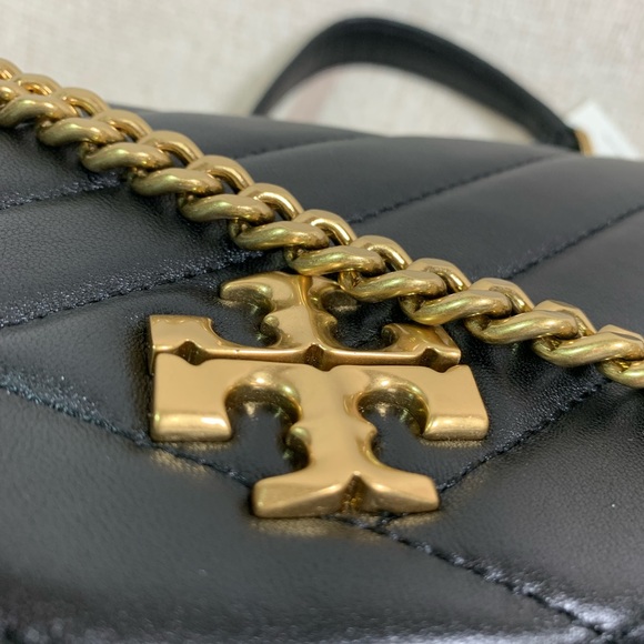 NEW Tory Burch Kira Chevron Black Small Convertible Shoulder Bag/Crossbody Bag - Picture 10 of 16